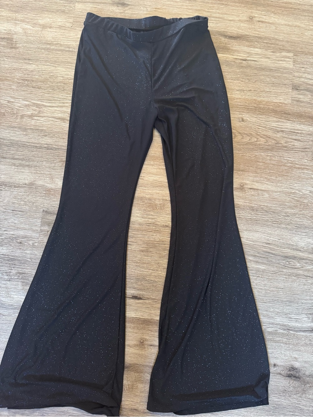 Black Sparkle Flare Pants - Women